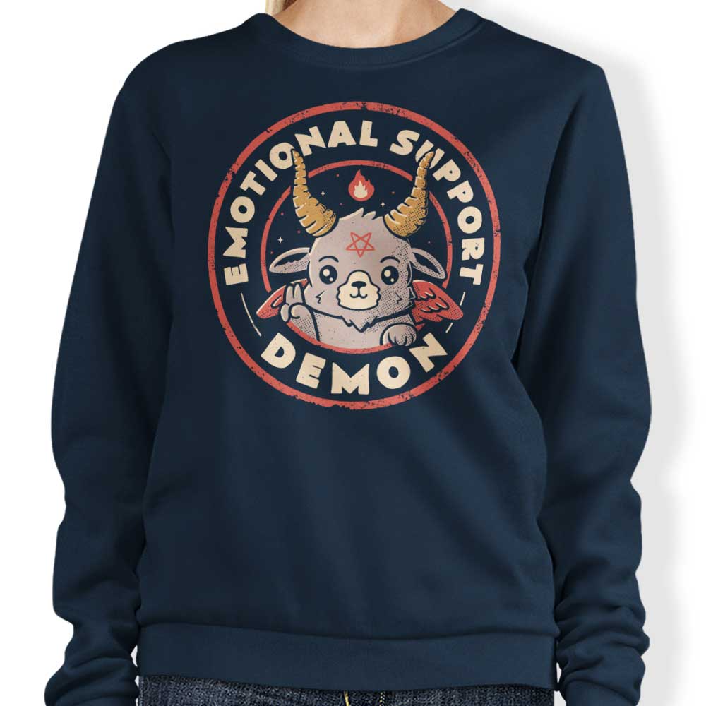 Comfy Emotional Support Demon Sweatshirt by Edu.ely
