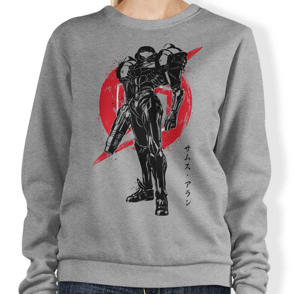 Dr. Monekers' Galactic Bounty Hunter Sumi-e Stylish Sweatshirt