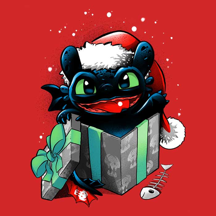 A Christmas Themed Dragon Hoodie by Alemaglia