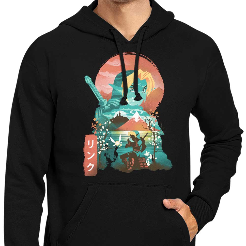 Ukiyo-e Ocarina Themed Zip-Up and Pullover Hoodies by Dandingeroz