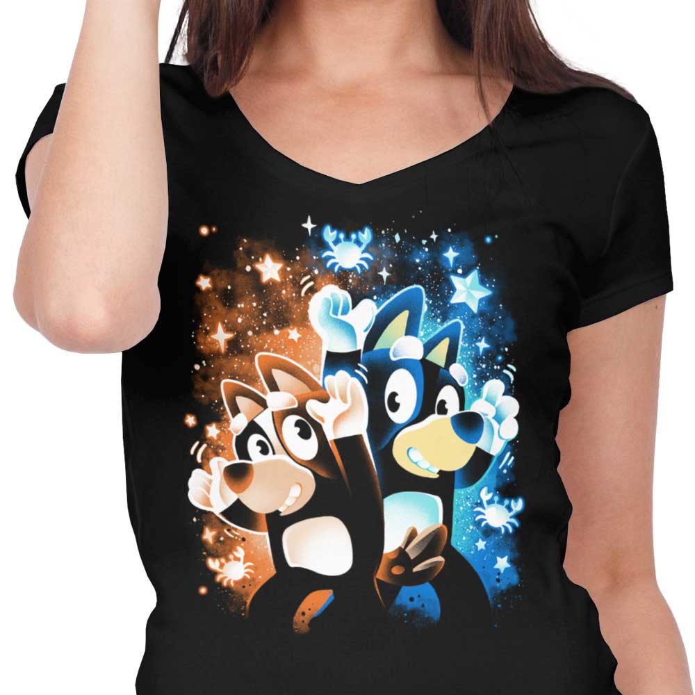 Women's Fashionable V-Neck Tickle Crabs Top