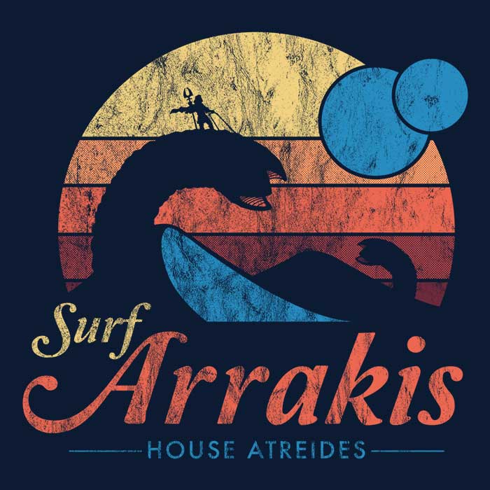 Surfing Arrakis Style Men's and Women's Hooded Sweatshirt