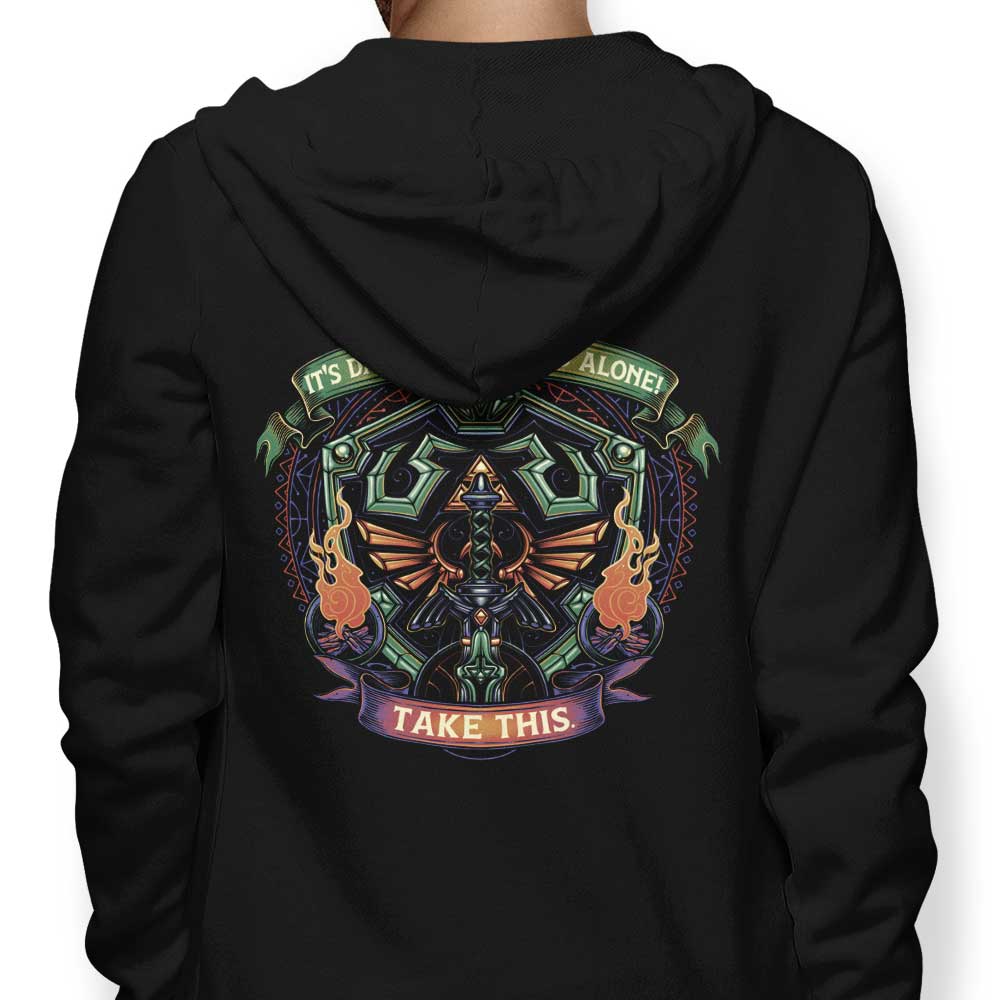 Glitchygorilla's Cool Shield and Sword Design Hoodie