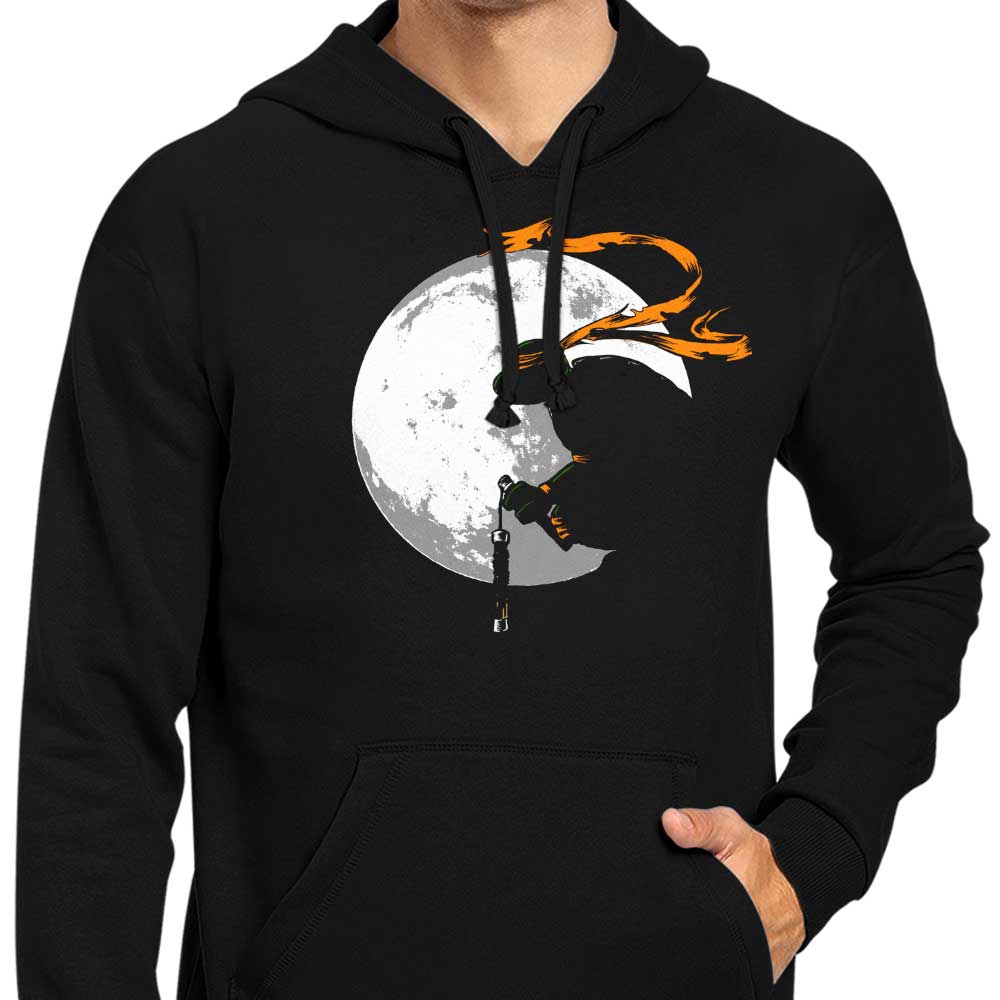Moon Nunchaku Design Hooded Sweatshirt