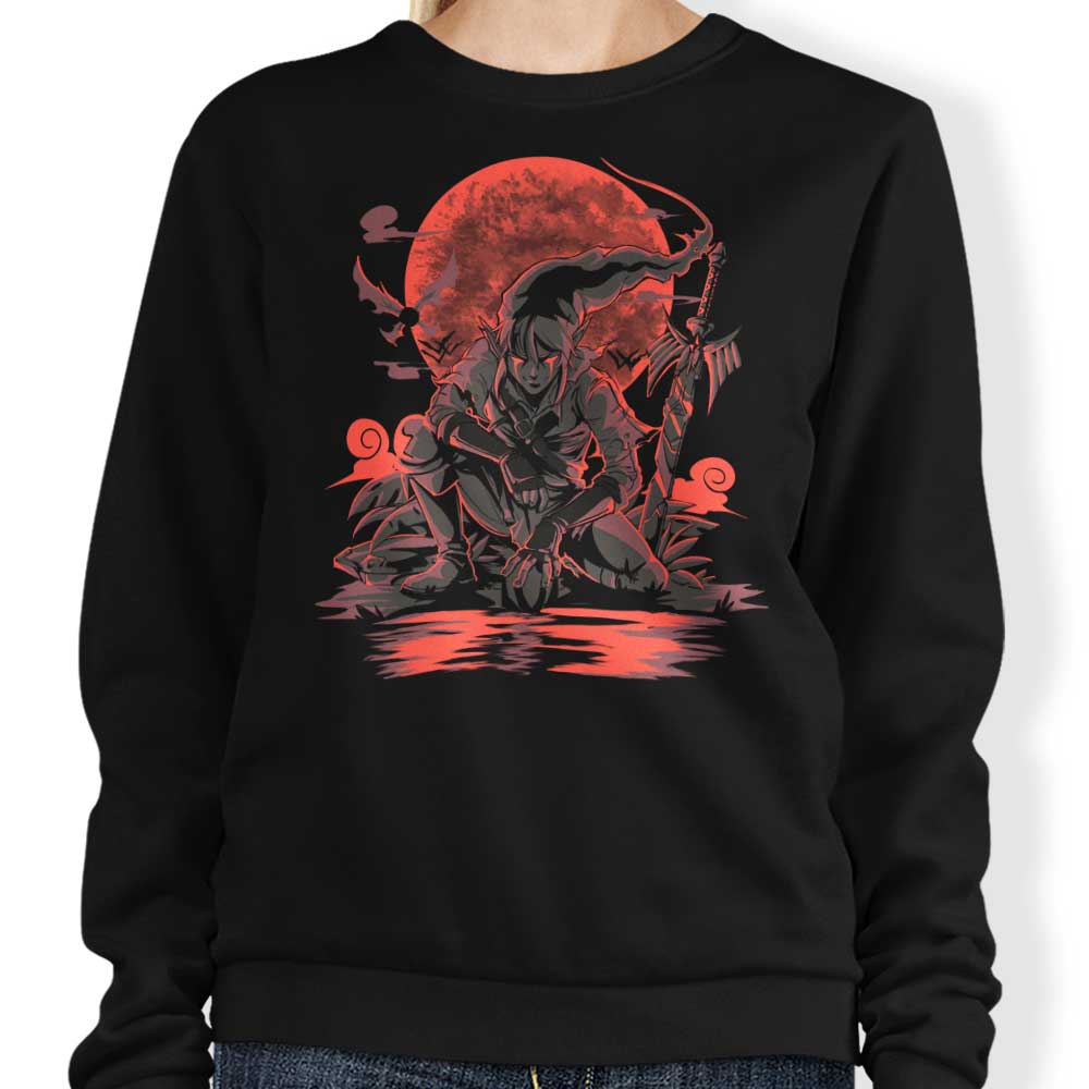Gazo1a's Mysterious Blood Moon Rises Graphic Sweatshirt