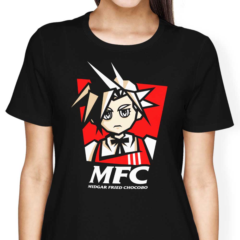 Midgar Fried Chocobo Women's Fashion Apparel - T-Shirts and Premium T-Shirts