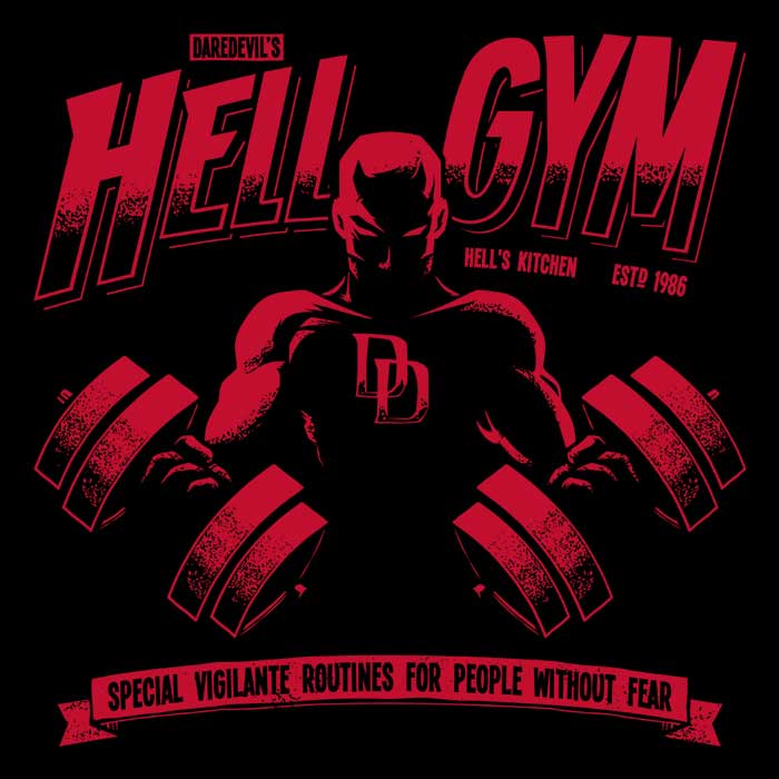 Teesgeex Hell Gym Comfortable Crewneck Sweatshirt in S - 4XL