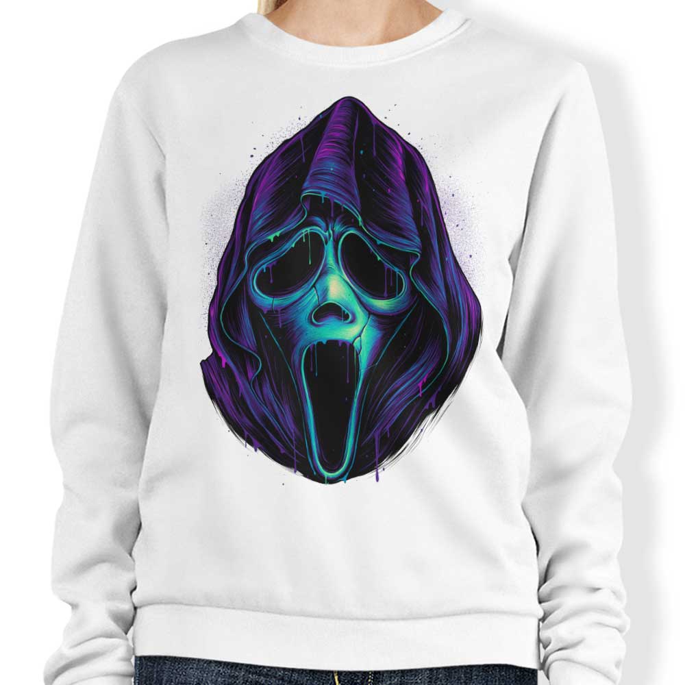 Glitchygorilla's Glowing Ghost Design Sweatshirt for Casual Wear