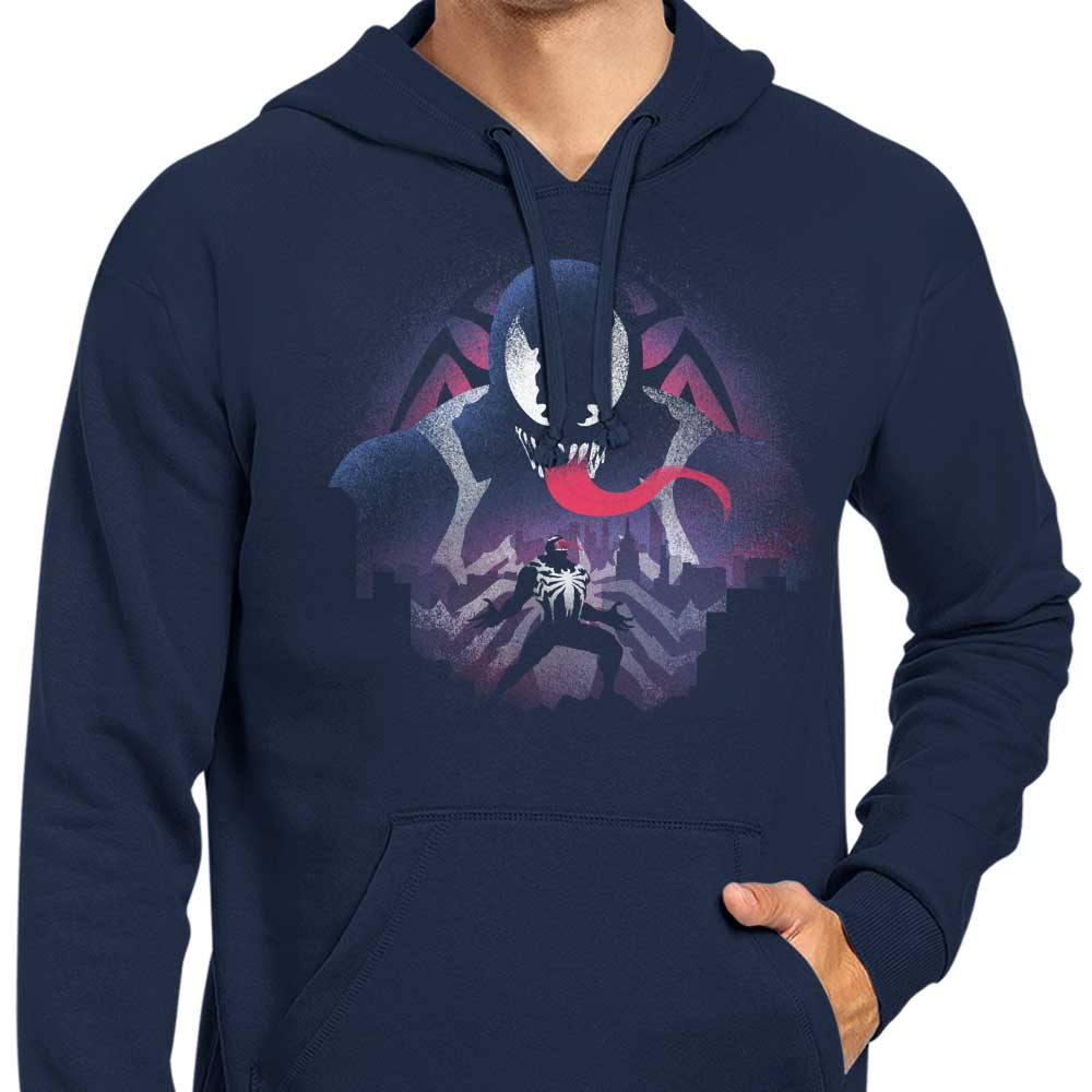 Stylish Black Symbiote Inspired Hoodie by Donnie Illustrations