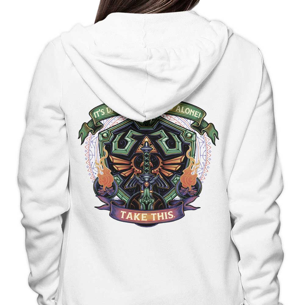 Glitchygorilla's Cool Shield and Sword Design Hoodie