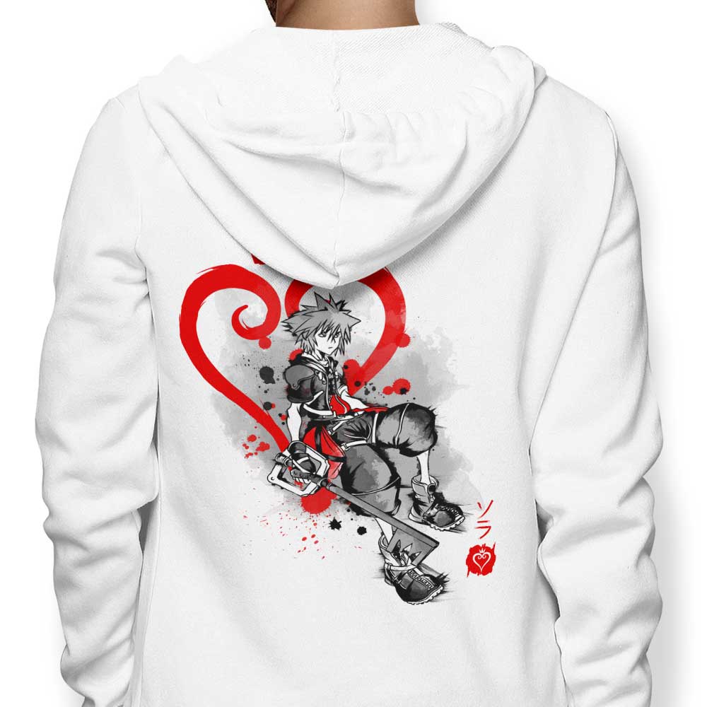 Soulkr's Keyblade Kingdom Sumi-e 8.5oz Comfortable Zip-Up & Pullover Hoodies