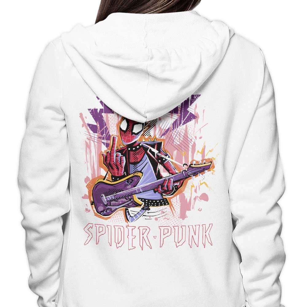 Cool Spider Punk Inspired Hoodie by Zascanauta