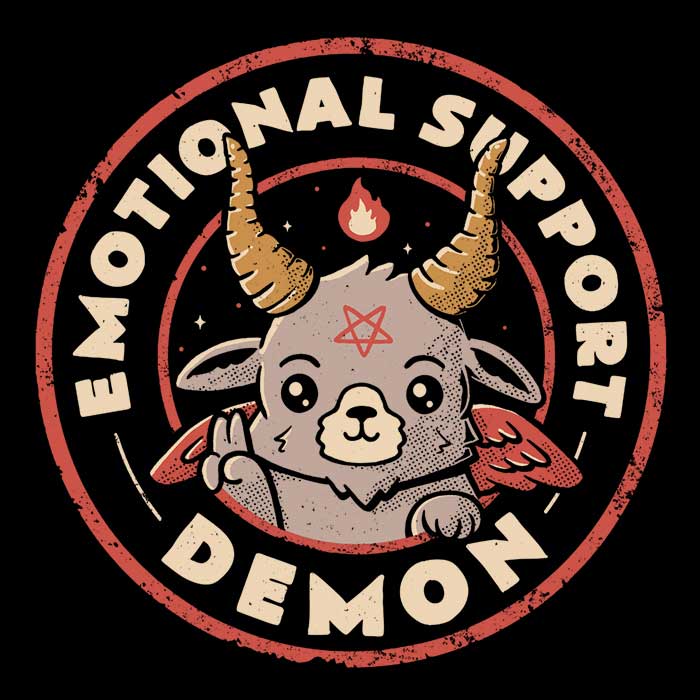 Comfy Emotional Support Demon Sweatshirt by Edu.ely
