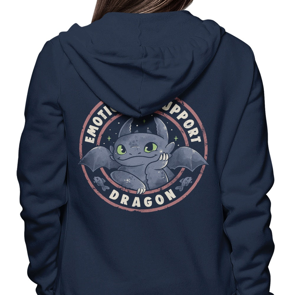 Emotional Support Dragon-themed Hoodie for Comfort and Support