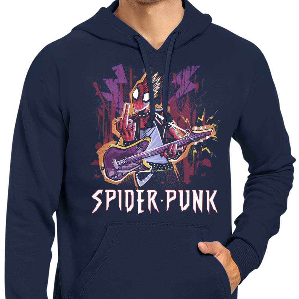 Cool Spider Punk Inspired Hoodie by Zascanauta