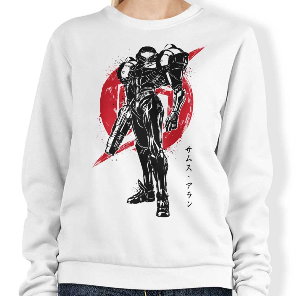 Dr. Monekers' Galactic Bounty Hunter Sumi-e Stylish Sweatshirt
