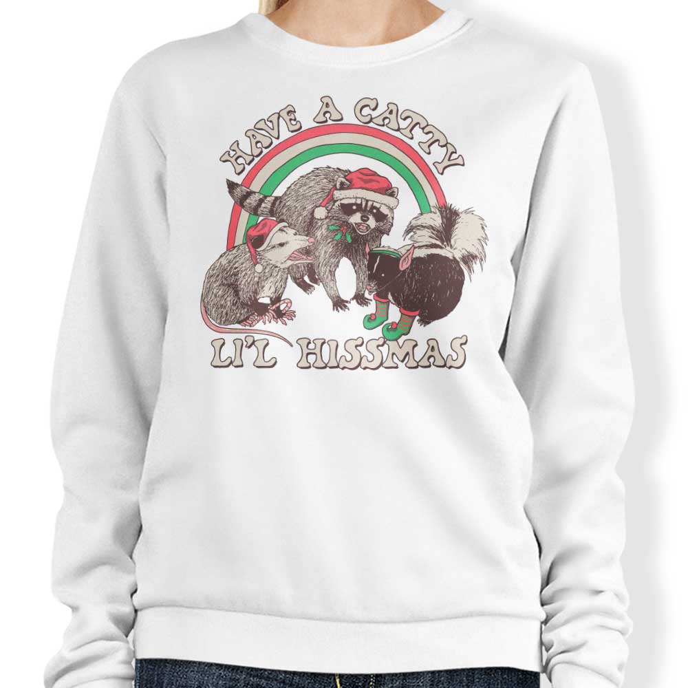 Adorable Catty Li'l Hissmas Crewneck Sweatshirt for All Sizes