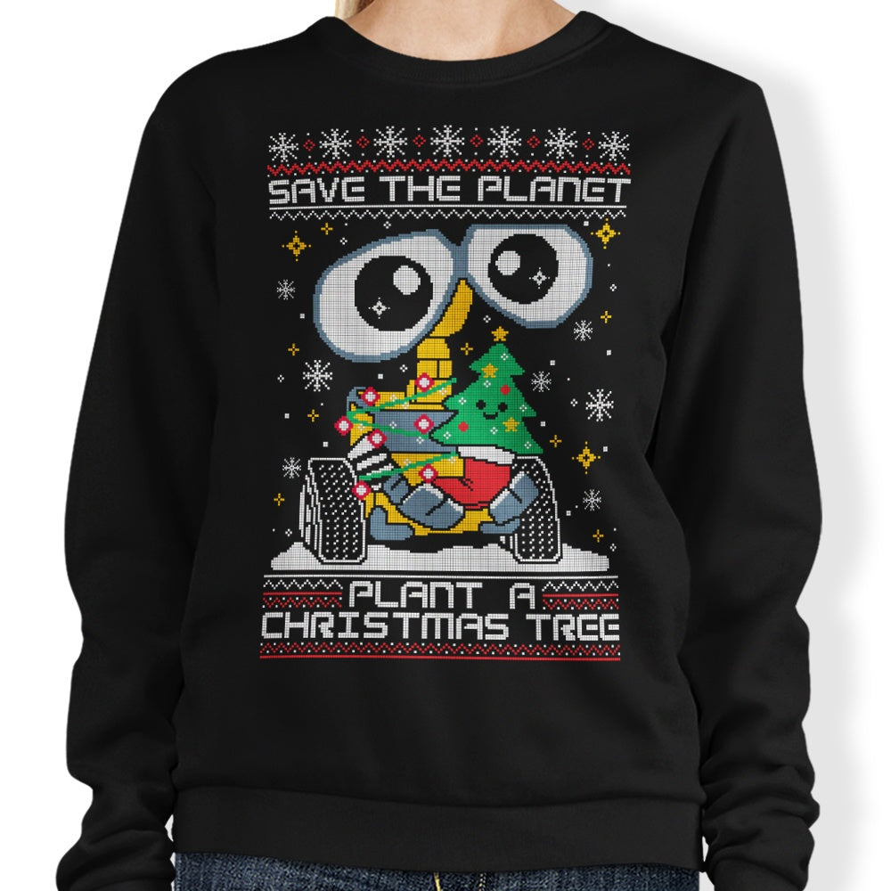 Christmas Tree Planting Crewneck Sweatshirt for All Sizes