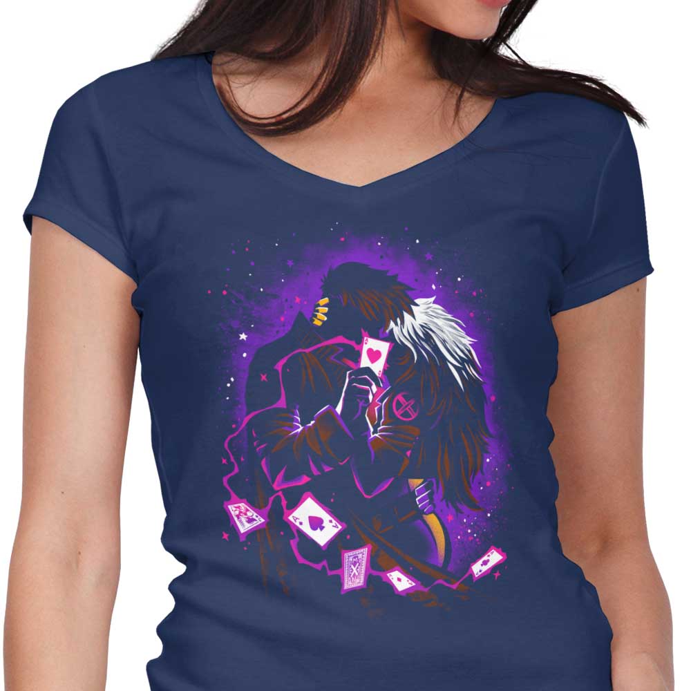 Alemaglia's Kinetic Kiss Women's Stylish V-Neck Top